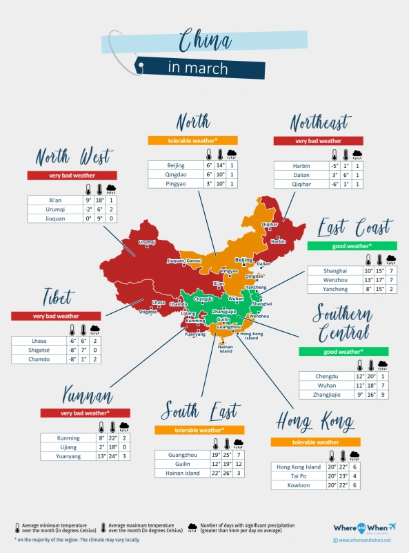 China Whether Map March