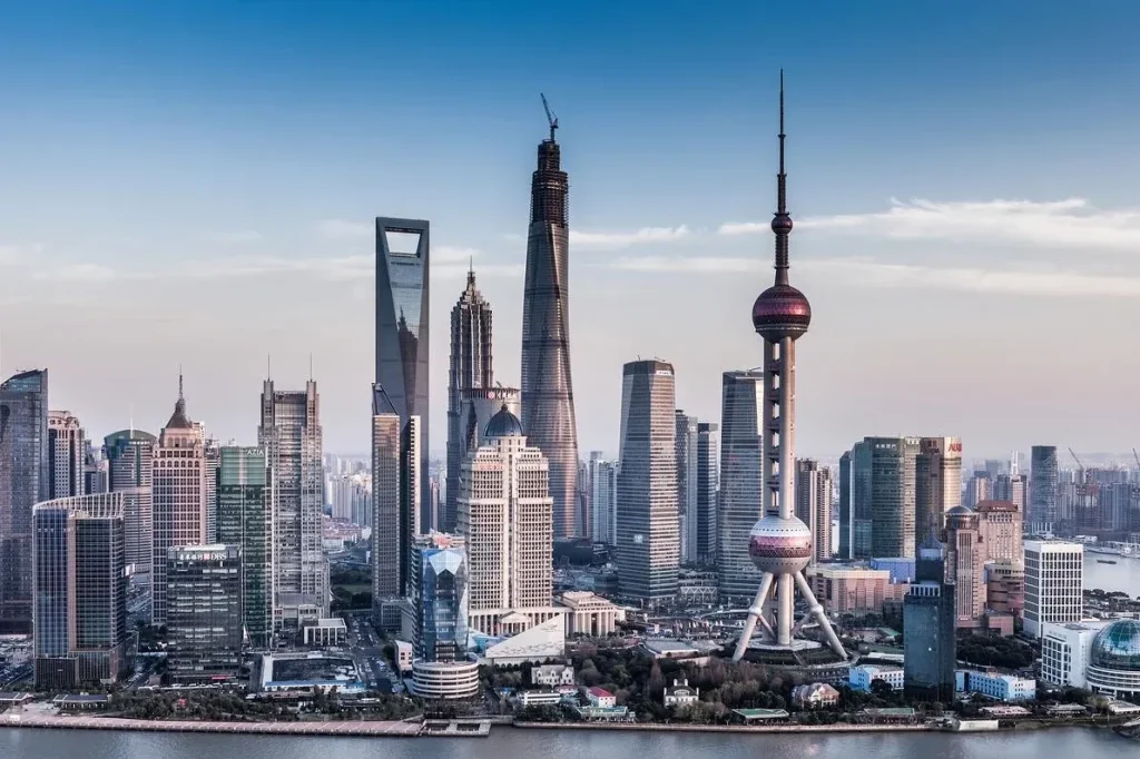 Panoramic View of the Oriental Pearl Tower
